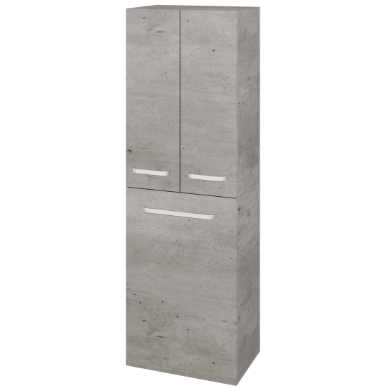 Hochschrank mit Wäschekorb UNI SVD3K 50  - D01 Beton - Griffes T01 - D22 Caramel