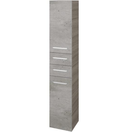 Hochschrank UNI SVD2Z2 35  - D03 Cafe - Griffes T01 - D01 Beton - Links