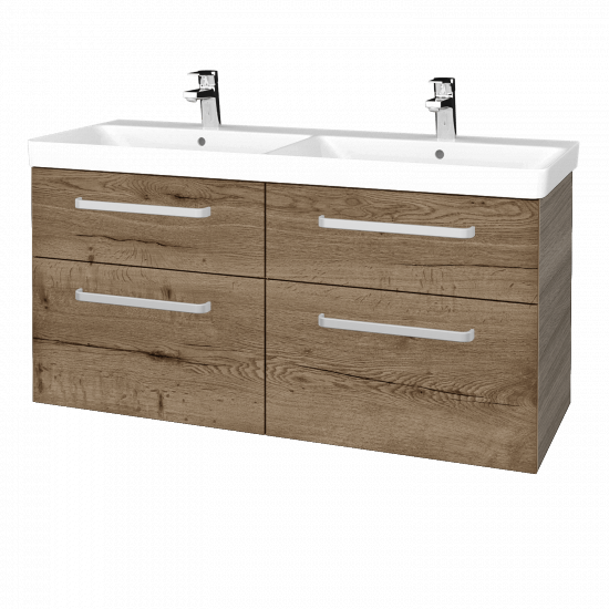 Badezimmerschrank NEXT SZZ4 120  - D03 Cafe - Griffes T01 - D21 Tobacco