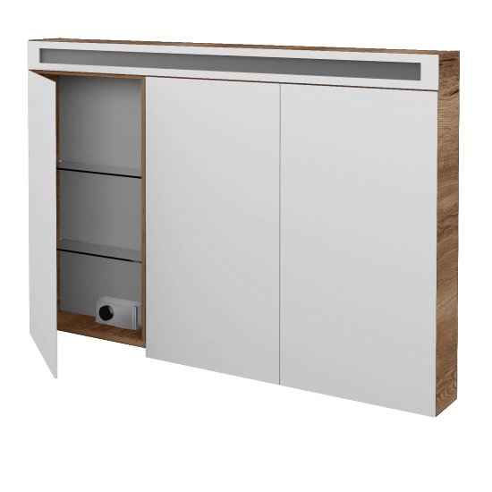 Badezimmer Spiegelschrank ORO GA3OE 120  - D21 Tobacco