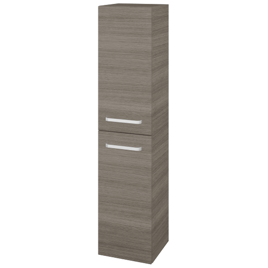 Hochschrank mit Wäschekorb UNI SVD2K 35  - D03 Cafe - Griffes T01 - D03 Cafe - Links