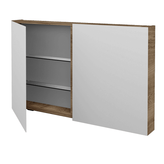 Badezimmer Spiegelschrank AMBIENTE GA2E 120  - D21 Tobacco