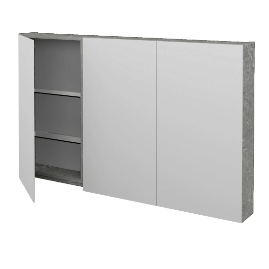 Badezimmer Spiegelschrank AMBIENTE GA3E 120  - D20 Galaxy