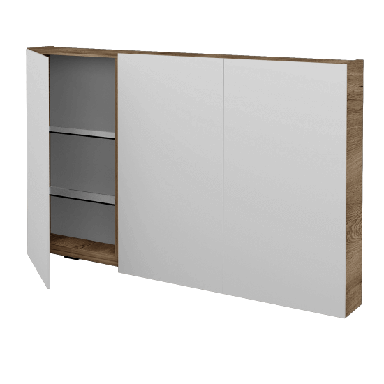 Badezimmer Spiegelschrank AMBIENTE GA3E 120  - D21 Tobacco