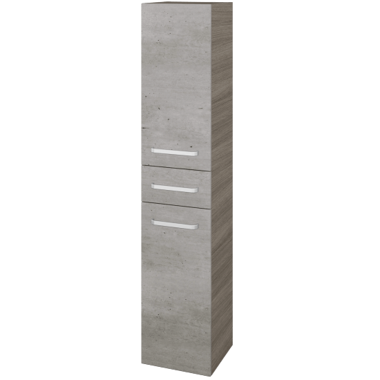 Hochschrank UNI SVD2Z 35  - D03 Cafe - Griffes T01 - D01 Beton - Links