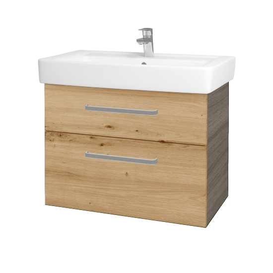 Badezimmerschrank NEXT SZZ2 80  - D03 Cafe - Griffes T01 - D22 Caramel